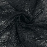 Evening Party Dress Lace Dress High Street Style Black Black Lace Dress Brand New Condition Fashion All-match Dress - Image 4