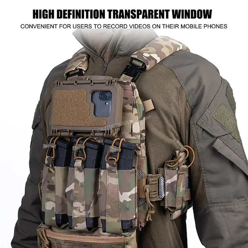 Support de téléphone pour gilet tactique, pochette tactique Molle à