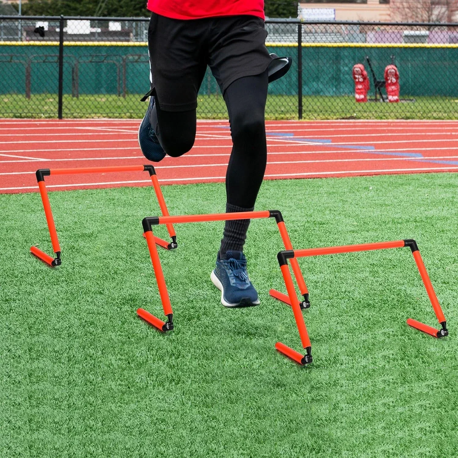 Adjustable Speed Training Hurdles 6" 9" 12" Agility Jumping Speed Fitness Equipment for Athletes Soccer Basketball Track Field