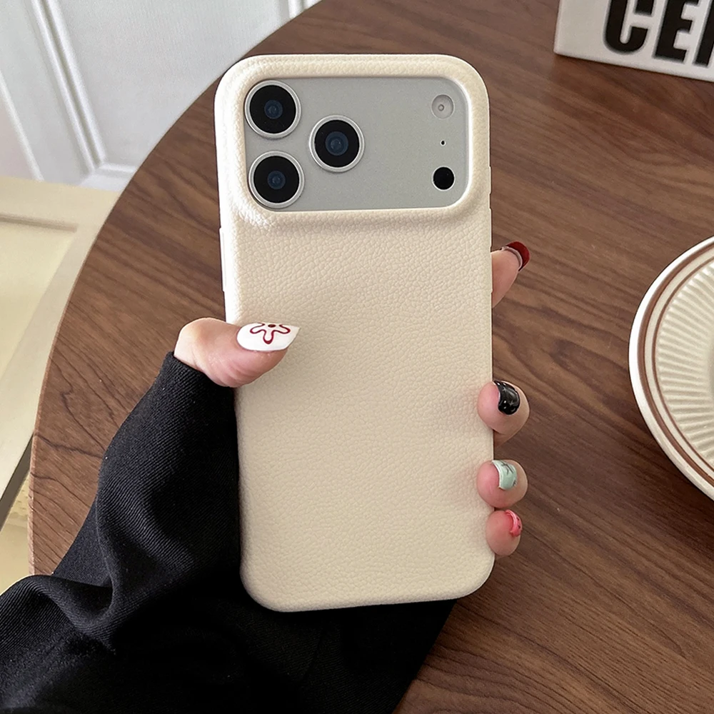 Luxury Leather Texture Phone Case For iPhone 17 Pro Max thumbnail 5