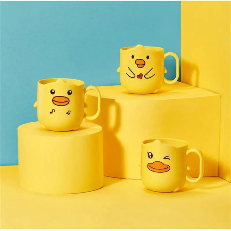 Bicchiere portaspazzolini per bambini a forma di papera in plastica_voghion.com