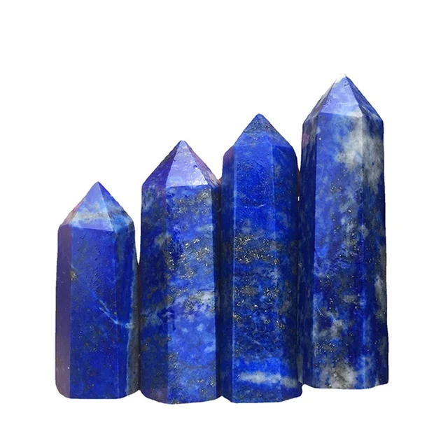 1Pc Natural Lapis Lazuli Hexagon Crystal Point Ásványi Dísz -Energia Gyógyító Pálca Energia Kő Otthoni Dekoráció Diy Ajándék - Image 6