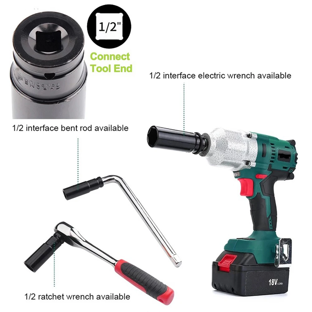 

3Pcs 17-21mm Electric Wrench Impact Wrench Socket Head Quick-Release Drive Converter For Electric Drill Wrench Screwdrivers
