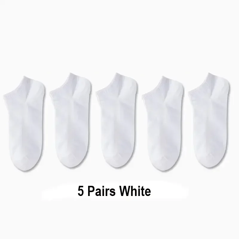 5 Pairs White