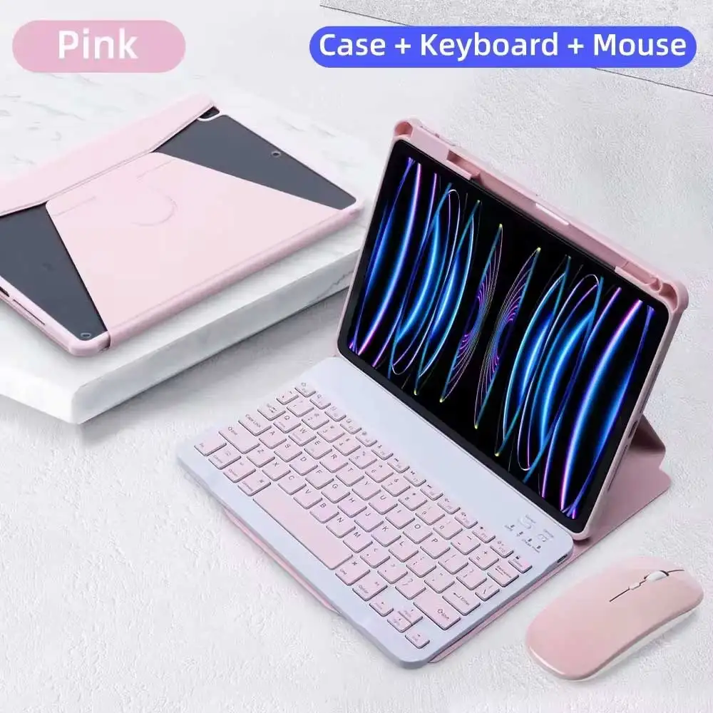 Premium Magnetic Keyboard Case with Transparent Cover and Mouse