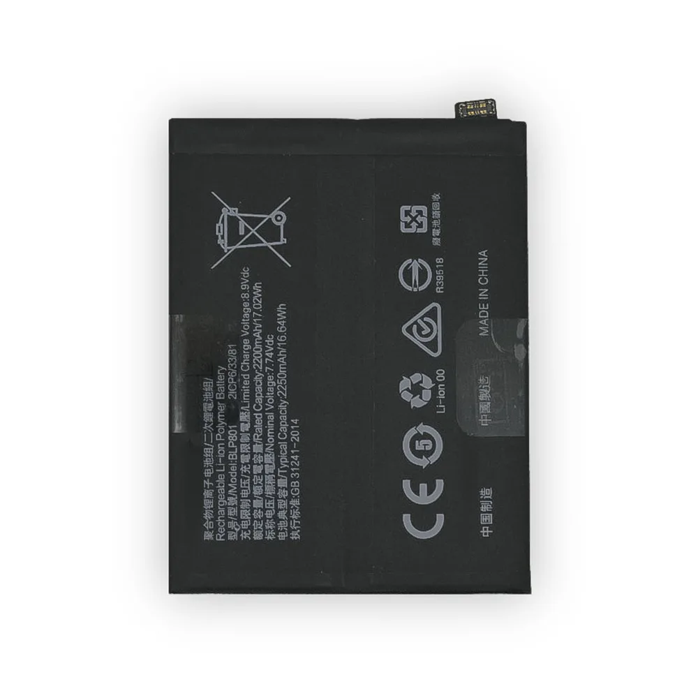 Bateria de Substituição para Oppo Baterias do Telefone Blp801 Mais 9r One Plus 8t 9r Mais 8t Kb2003 Kb2005 Le2101 Blp801 de Alta Qualidade - Image 3