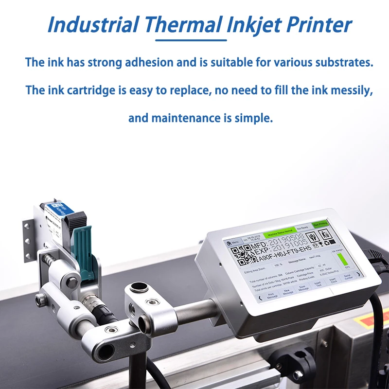 DC190T Automatic Online Thermal Inkjet Printer Industrial TIJ Printer Batch Numb