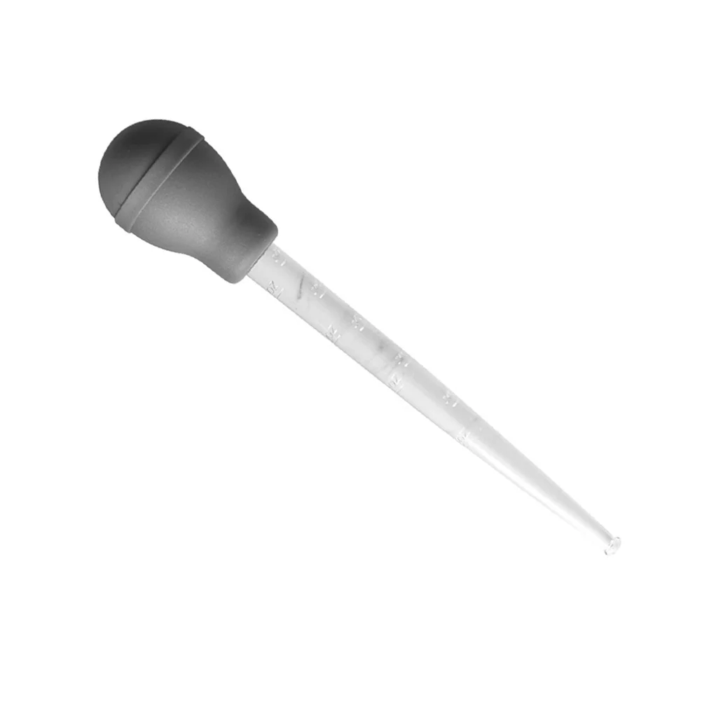 Premium Plastic Turkey Baster Pump Kitchen Oil Dropper Drip Seasoning Tube Clear Cylinder Meat Poultry Tools Kitchen Dining Bar