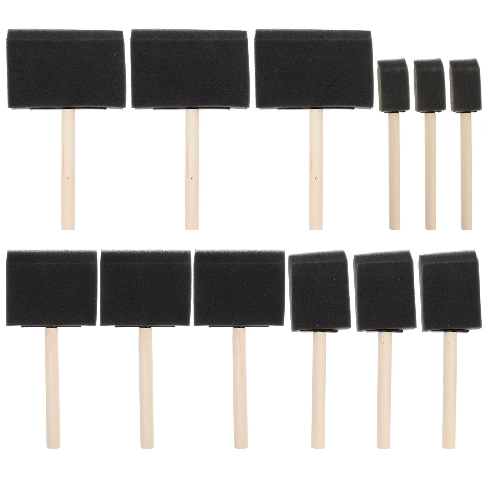 어린이를위한 12Pcs 페인팅 스폰지 브러쉬 편안한 핸들 아트 페인팅 도구 그리기 DIY 공예 오일로 부드럽게 사용 가능