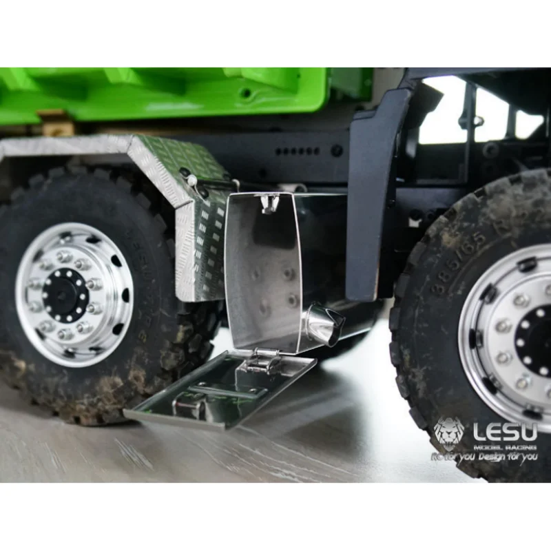 Auspufftank aus Metall G-6141, zu öffnende dekorative Simulation für 1/14 Tamiya RC für MAN Ferngesteuerte Anhänger-Kipper-LKW-Spielzeugteile