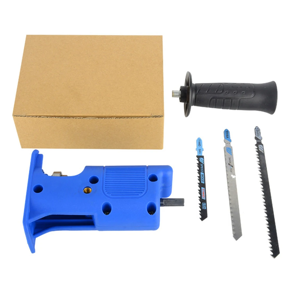 Portable Reciprocating Saw Adapter Electric Drill Modified Electric JigSaw Power Tool Wood Cutter Machine Attachment with Blades small battery operated leaf blower Power Tools