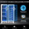 24 Inch Wine and Beverage Refrigerator Dual Zone Wine Fridge with  Safety Locks Under Counter Wine Cooler Beer Fridge 20 Bottles 2