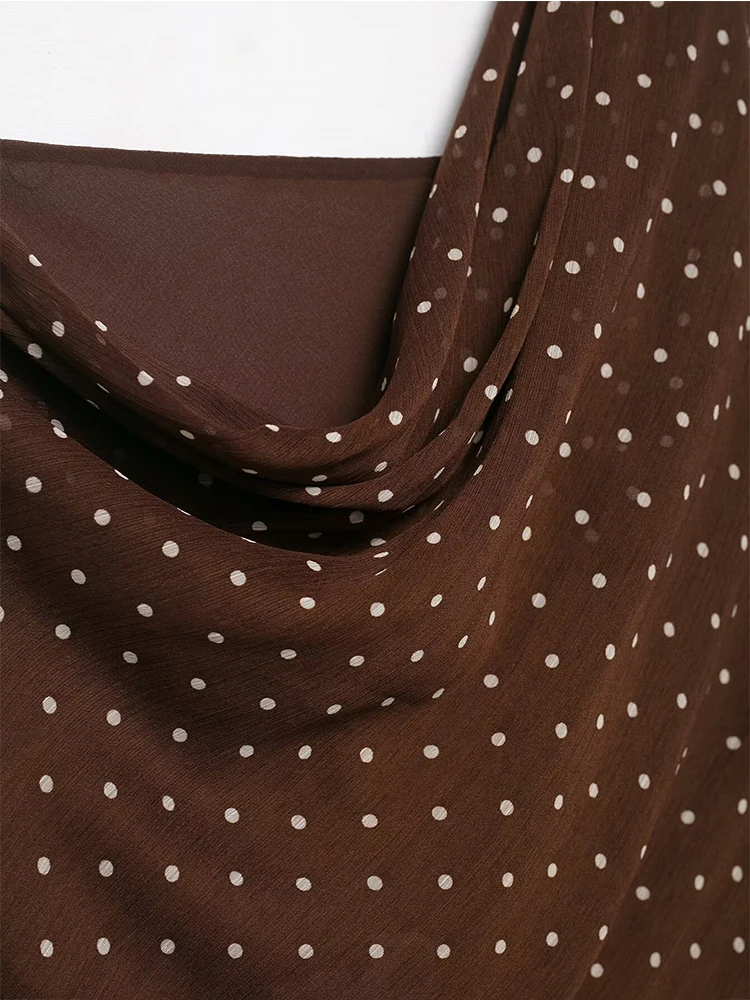 2025 Summer New Women's Dress Fashion Polka Dot Printing Elegant Long Dresses For Women Backless Sexy Evening Party Dresses