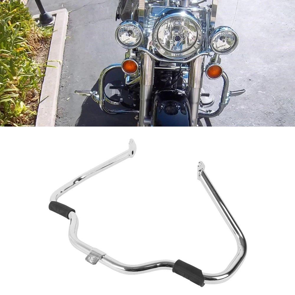 Chrome Triple Placcatura Baffi Engine Guard Highway Crash Bar Per 2000-2017 Harley Softail Springer Cvo Deluxe Fat Boy Sottile