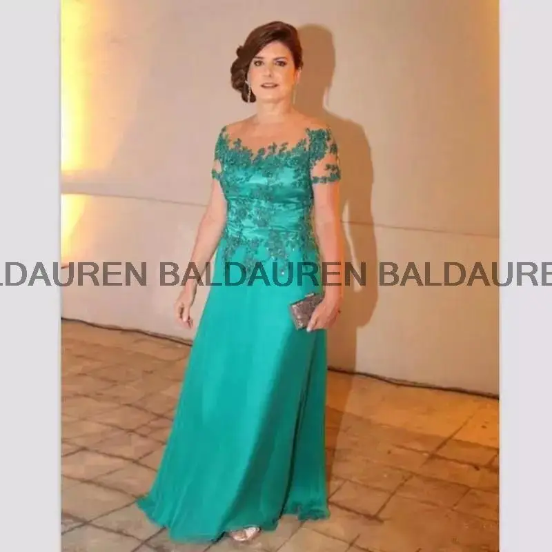 Mãe da noiva vestidos plus size elegante vestido de festa longo