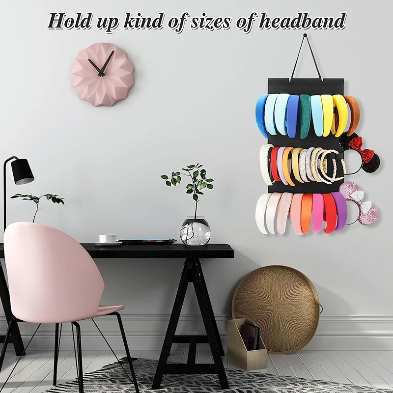 Filz Stirnbänder Veranstalter hängen Wand Stirnband Halter für Frauen Mädchen Haars chleife Lagerung Haarnadeln Haarschmuck Display Stand – Detail 11