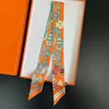 Luxury Chain Print Small Silk Scarf Simulated Silk Thin Neck Scarf Fashion Bag Ribbon Headscarf For Women 3