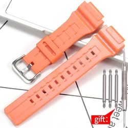 Waterproof Sports Resin Watchband Men's 20mm Strap for 20mm (Orange S)