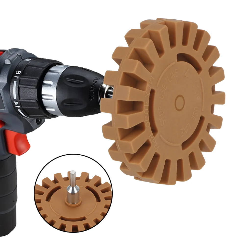 Ruota In Gomma Da 90 Mm Per Rimuovere Colla, Adesivi E Decalcomanie – Compatibile Con Utensili Rotanti Fino A 4000 Giri/min Per Auto E Fai-da-Te