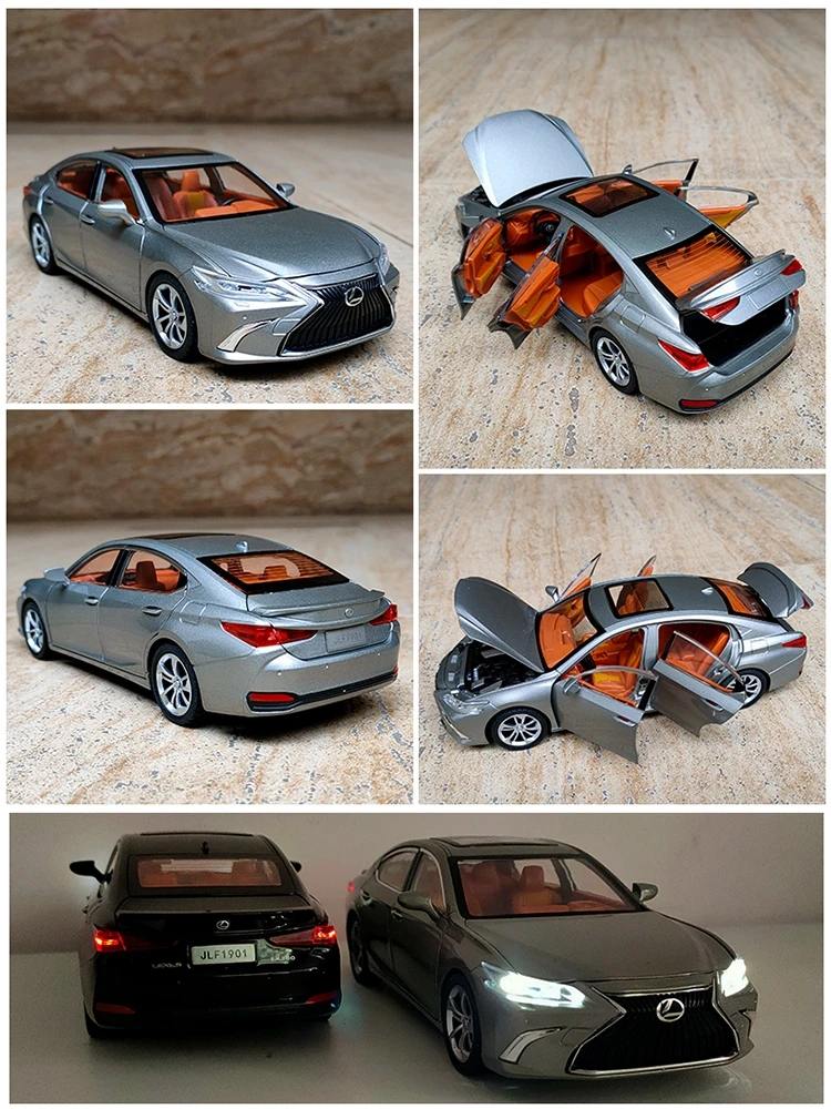 Фото Украшение для дома Lexus ES300, роскошная модель автомобиля, изысканные Литые и игрушечные автомобили JLF 1:24, Коллекционная модель металлического автомобиля из сплава №5