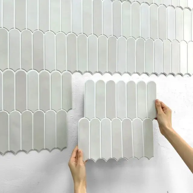 10 ชิ้น 3D Faux Matte Wall แผง, สติกเกอร์กระเบื้องกันน้ํา, Backsplash Kitchen Peel และ Stick, ตกแต่งห้อง 1