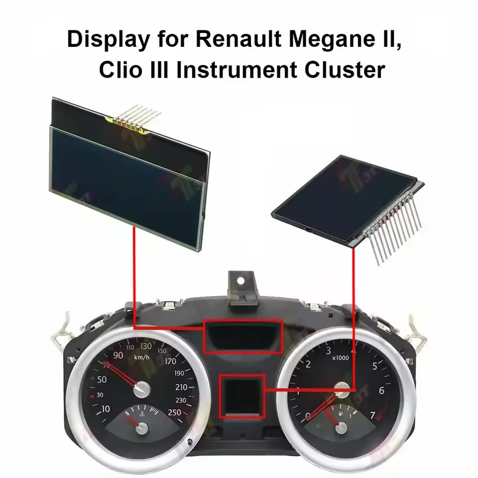Pantalla LCD de salpicadero para panel de instrumentos Renault Megane II, Clio III 1