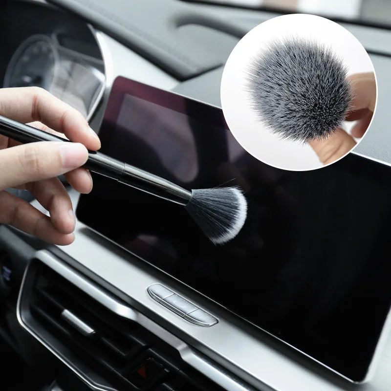 2PCS Car Care Interior Dust Wash Detail Cleaning Brush Kit Auto Clean Detailing Extra Soft Brush Car Care Interior Dust Wash