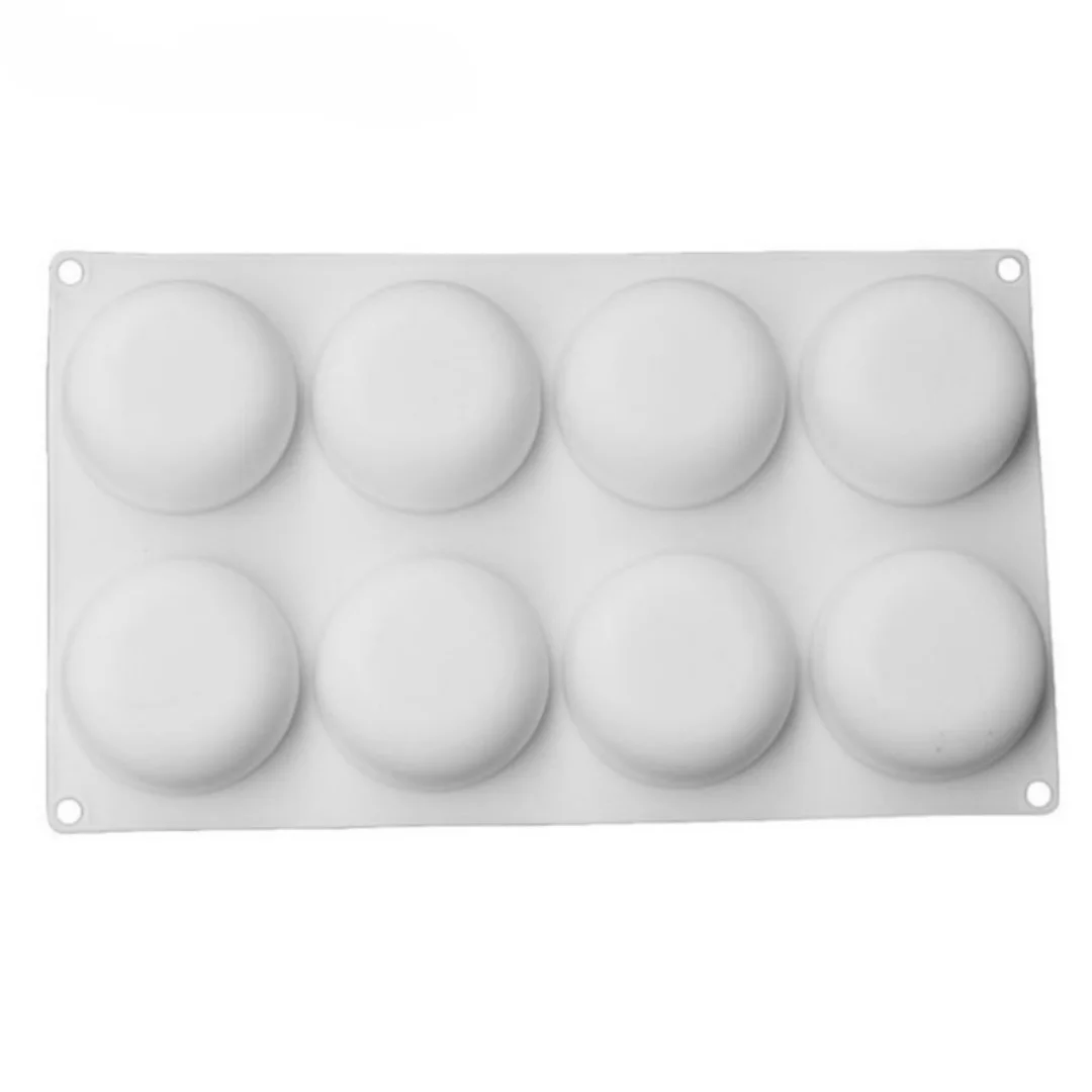 Round Soap Mold 8 Holes Silicone Mold for Handmade Soap silicone mold