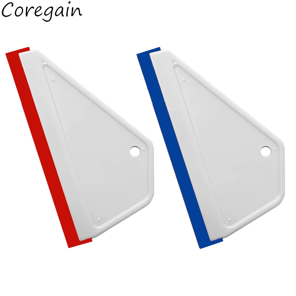 2Pcs Glass Scraper Car Window Side Wiper Swiper Window Tint Tools Water Blade Water Removal Silicone Squeegee Film Install