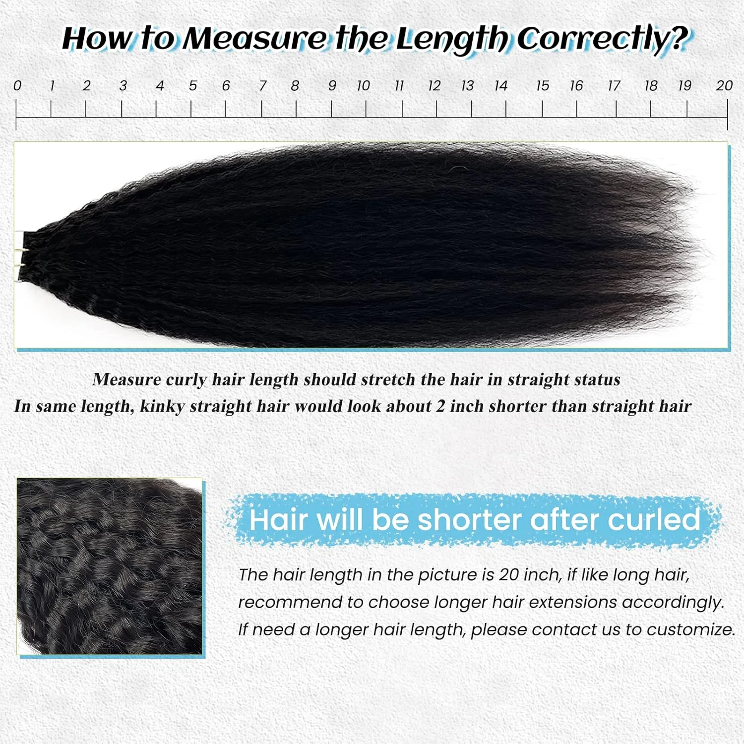 Kinky Straight Tape in Human Hair Extensions Invisible Tape ins Hair Extensions Real Human Natural Black Color For Women