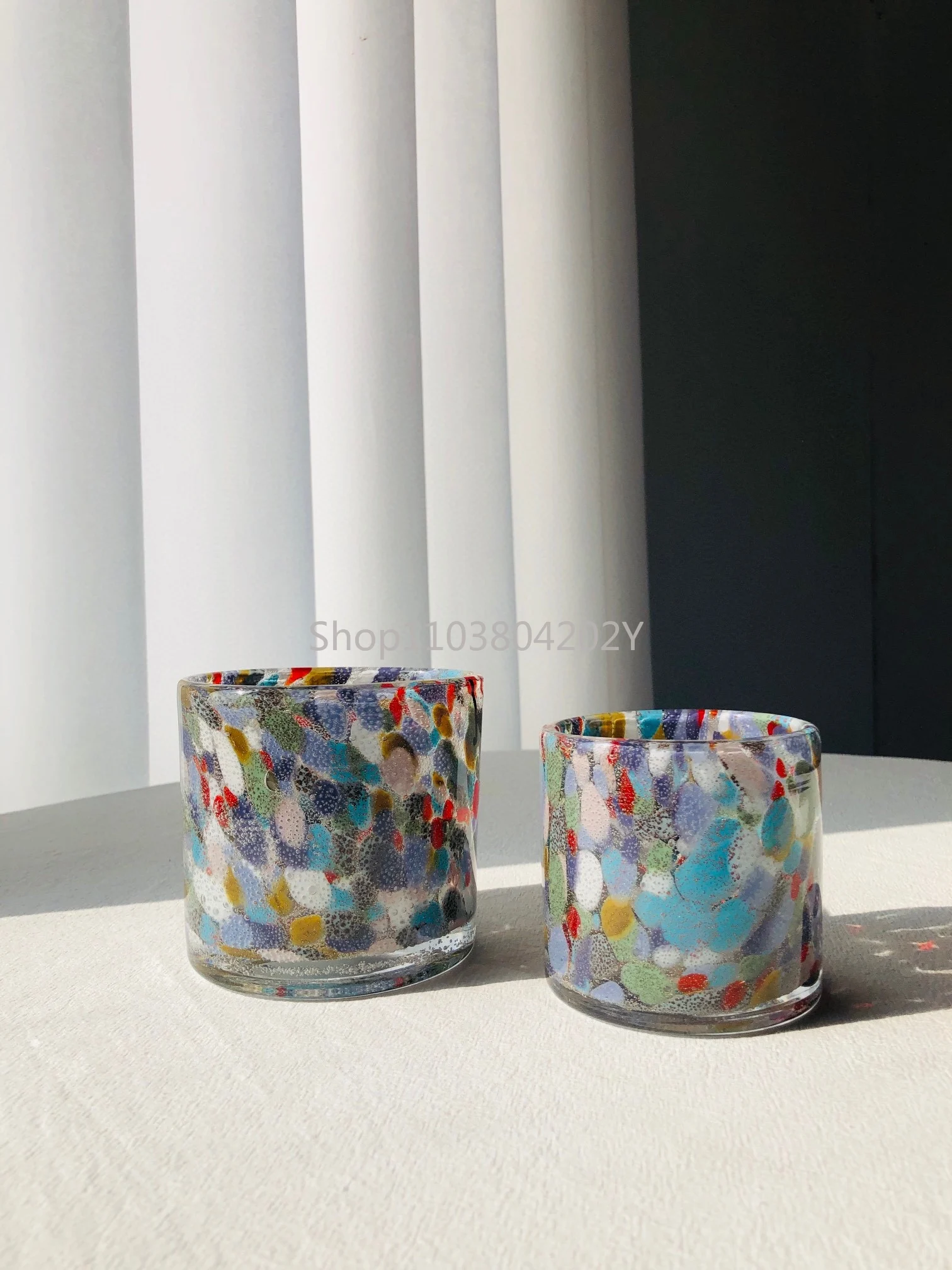 

Цветная допамин точечная свеча чашка для кистей для макияжа чашка для хранения ручной работы глазурованный орнамент Улучшенный