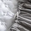Washable Bed Cover Queen King Size Breathable Solid Color Mattress Cover Embossed Quilted Thicken Anti-mite Mattress Protector 4