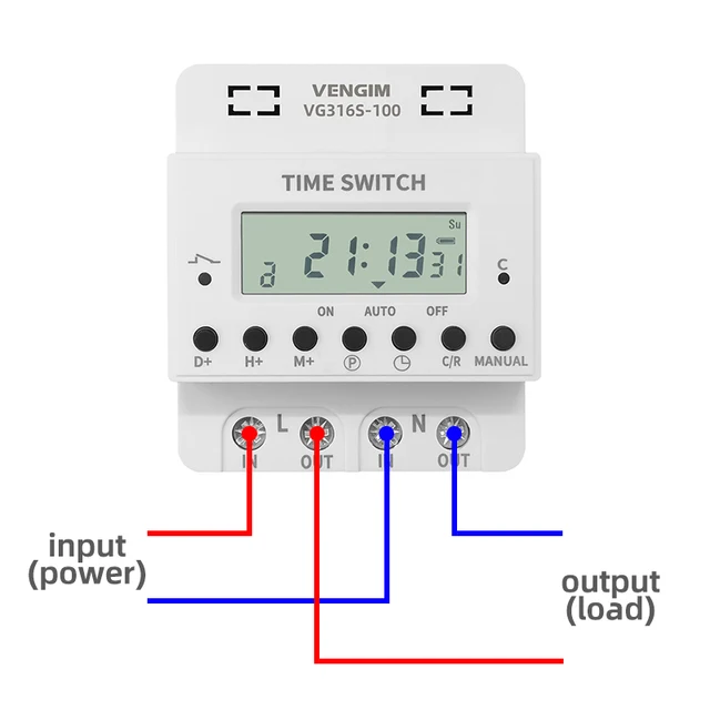 Interruttore Temporizzato Timer Digitale Settimanale Programmabile
