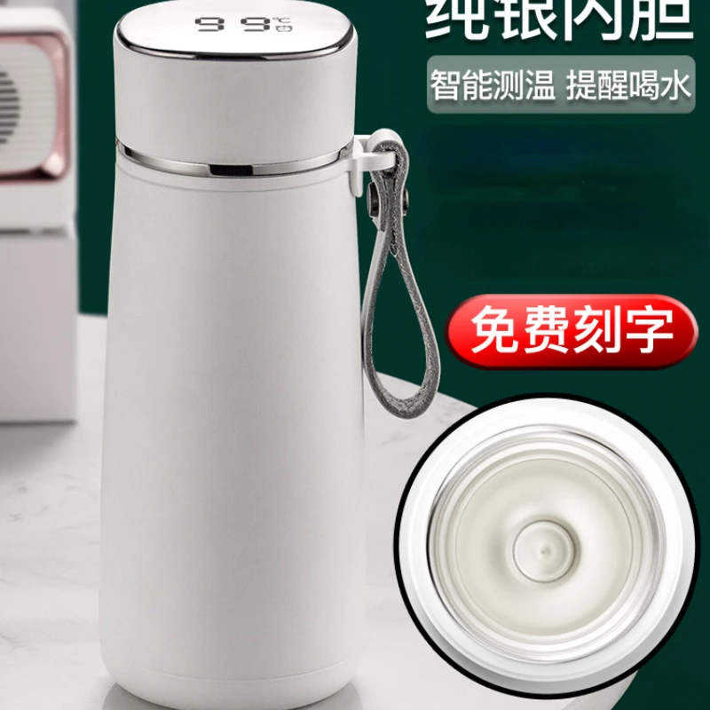 

Умный термос из стерлингового серебра, Подлинная Высококачественная чашка для воды с серебряной подкладкой, женская и мужская красивая чашка