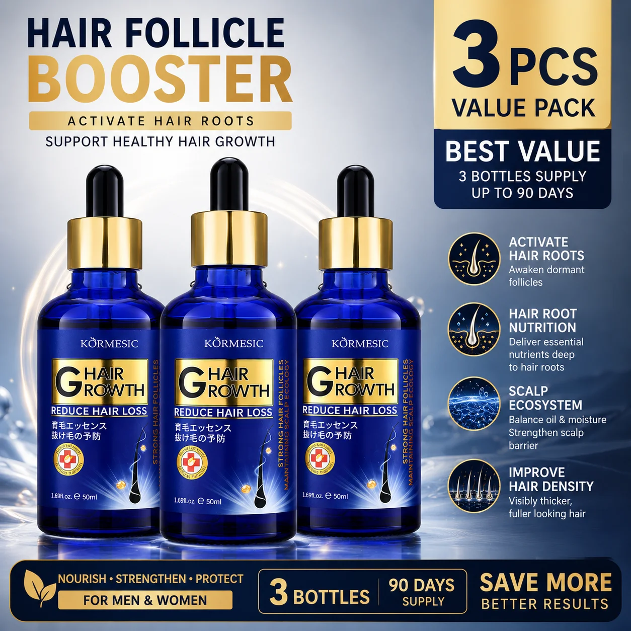 Revitalizing Hair Growth Serum - Nourish, Repair & Prevent Hair Loss
