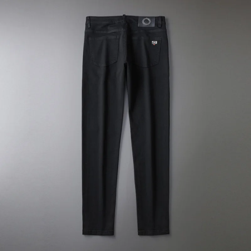 Business Men's Jeans All-Match Fashion Men's White Trousers Stretch Casual All-Match Black Pants Men