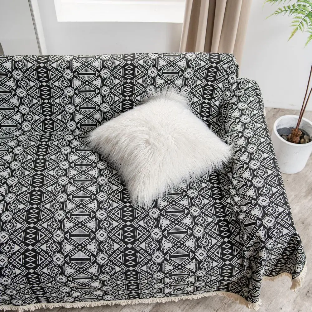 

Винтажный чехол для дивана в фермерском стиле, искусственный чехол с изысканным рисунком для универсального кушетки L-образной формы