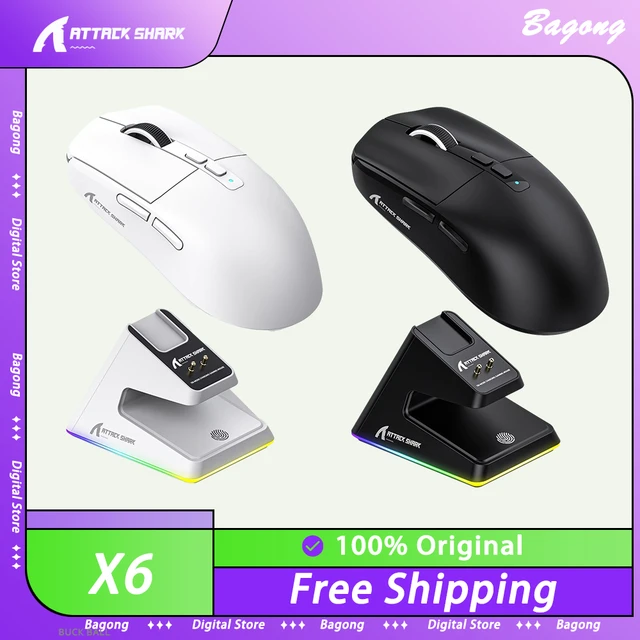 NEW Attack Shark X3 2.4G Wireless Mouse Bluebooth Three Mode Lightweight  PAW3395 Esports Gaming Mouse - AliExpress