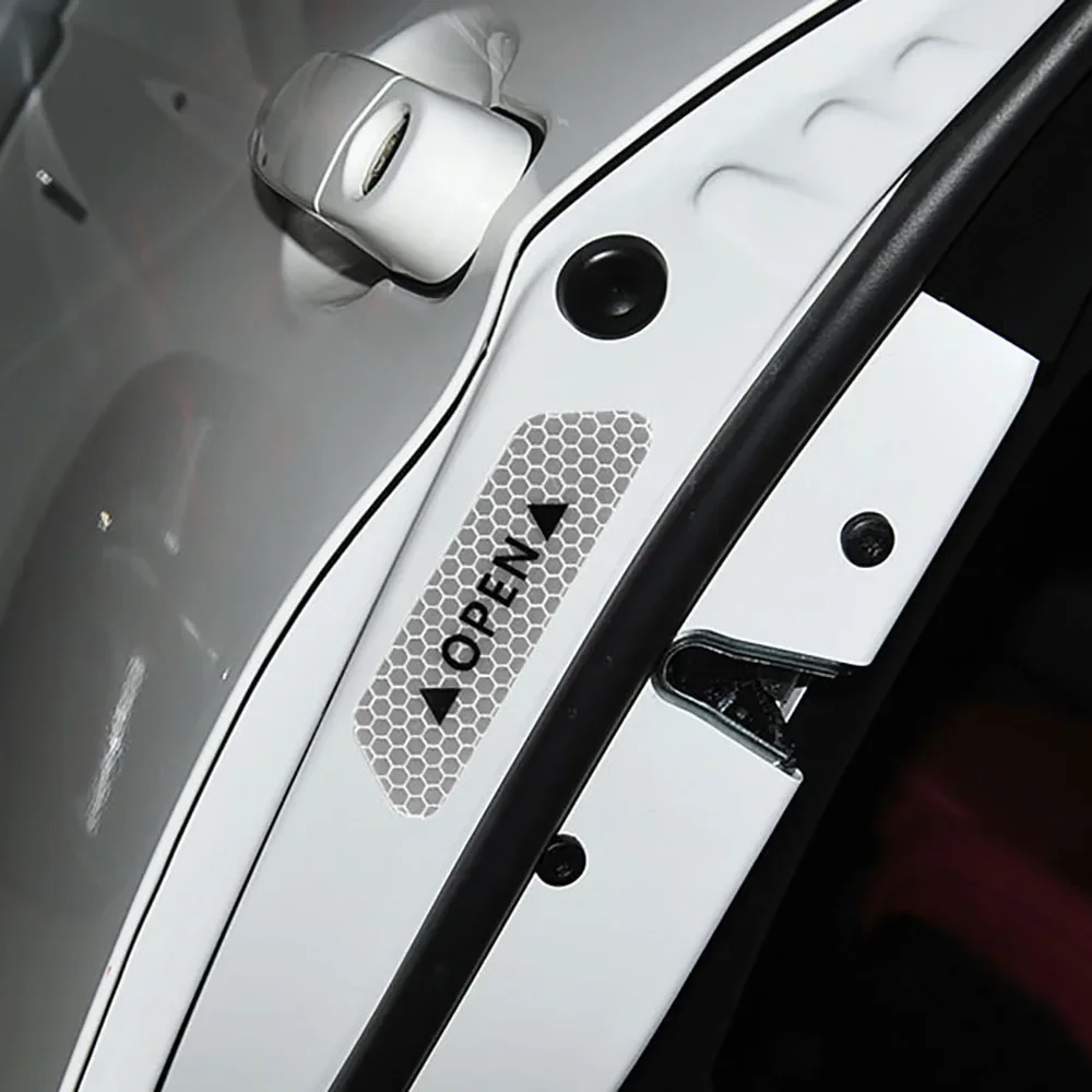 Car Reflective Stickers Car Stickers Wheel Eyebrows Door Opening Sticker Diamond Wheel Reflective Strip 4PCS car reflective stickers