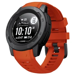 Soft Silicone Sport Watchband Replacement Strap, 20mm/22mm - 20mm (Flame Red)