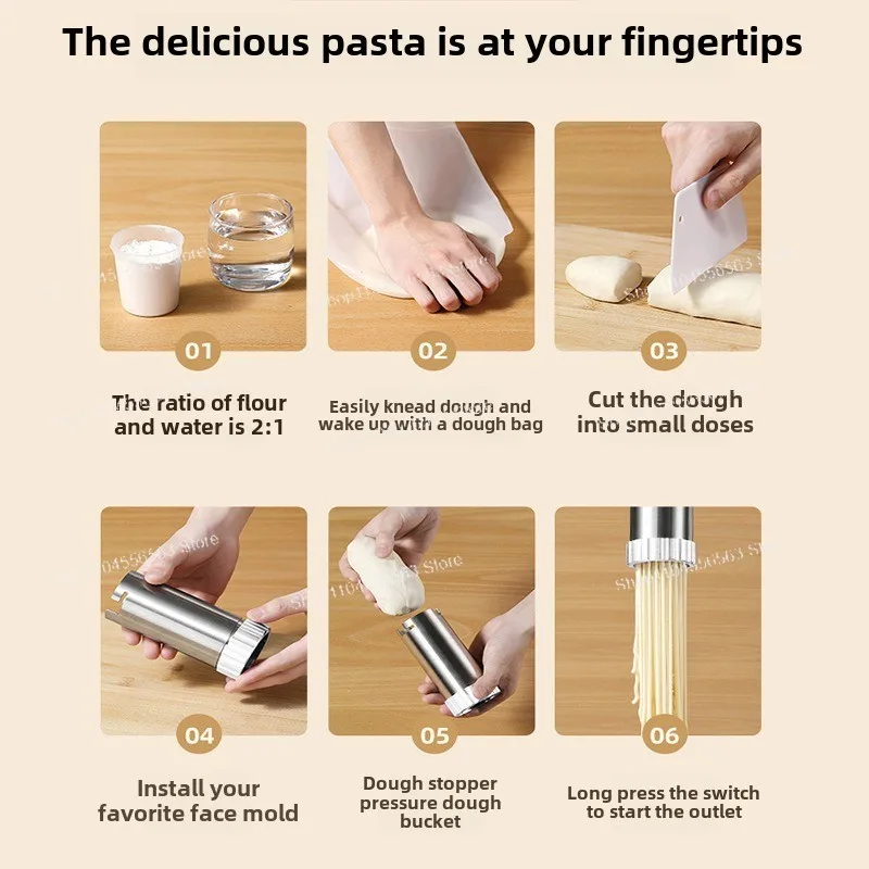 Electric noodle machine Household multi-function noodle press Small handheld fully automatic portable press