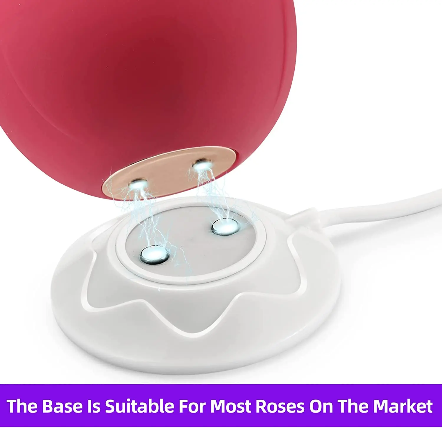 Replacement Rose Toy Charger Standing Magnetic Adapter Fast Charging USB Cable Replacement Base Dock Station for Rose Massager