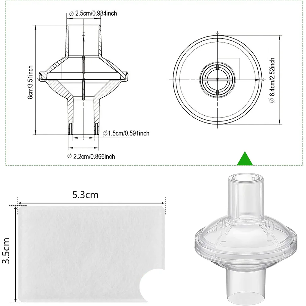 Filtri Usa e Getta per CPAP - Filtri di Ricambio Ultra-Fini Anti-Allergenici per Macchine CPAP e BiPAP, Proteggono i Componenti Interni da Polvere e Polline - Image 5