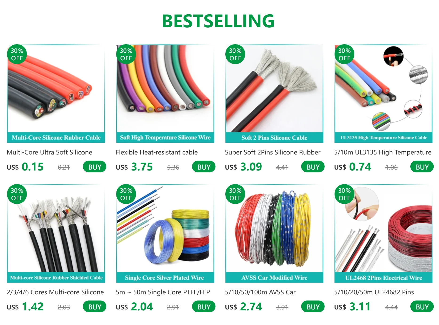 Description Picture 2 of item5/10m AVSS Car Modified PVC Wire 22 20 18 16 14 13 AWG DIY Speaker Audio Cable OFC Oxygen-free Pure Copper Power Cord Line