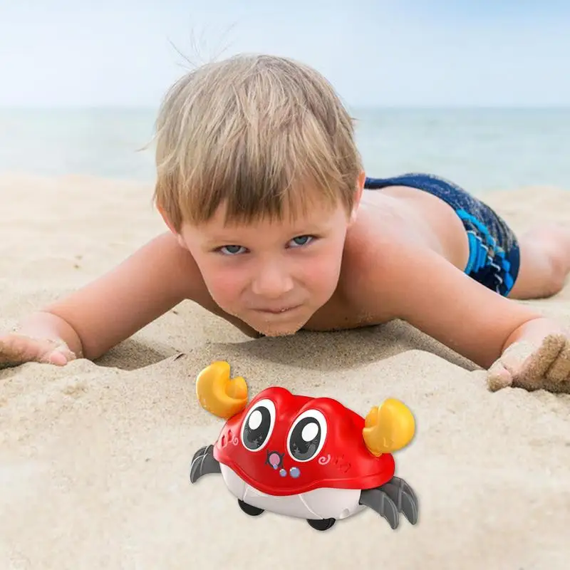 Crawling Crab Sensory Toy Cute Crawling Crab Baby Toy Interactive Walking Dancing Toy Infant Fun Birthday Gift Entertainment For 3