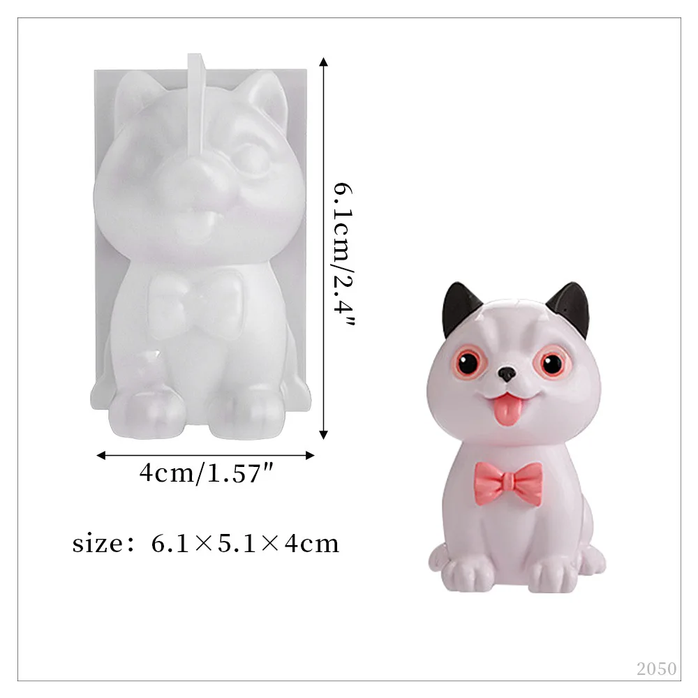 Stampo in silicone a forma di gatto 3D LONTL per candele aromaterapiche, artigianato in resina e fai-da-te per sapone - stampo versatile a forma di animale per cioccolato, cubetti di ghiaccio e