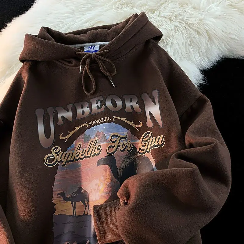 Vintage Hoodie Women'S Men Autumn And Winter 2023 New Student Loose Korean Style Lazy Wind Jacket Top Hoodies Women Clothes