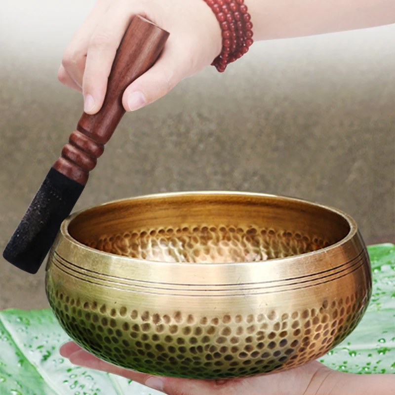 

Brass Chime Handicraft music therapy Tibetan Singing Bowl Nepal handmade Tibet Buddha sound bowl Yoga Meditation Chanting Bowl