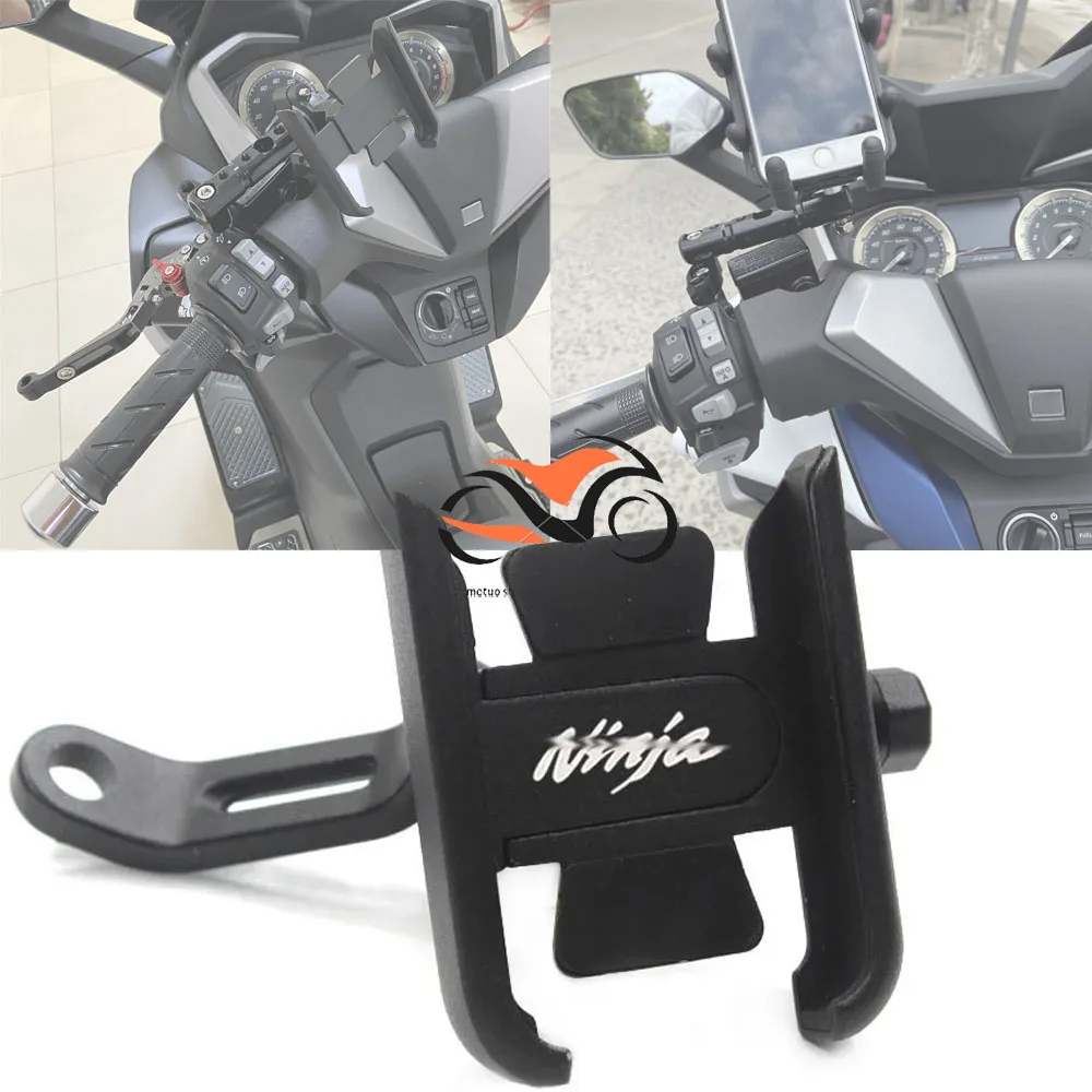 

For KAWASAKI NINJA400 NINJA 250 300 400 650 650R 1000 Motorcycle Handlebar Mobile Phone Holder GPS Stand Rearview Mirror Bracket