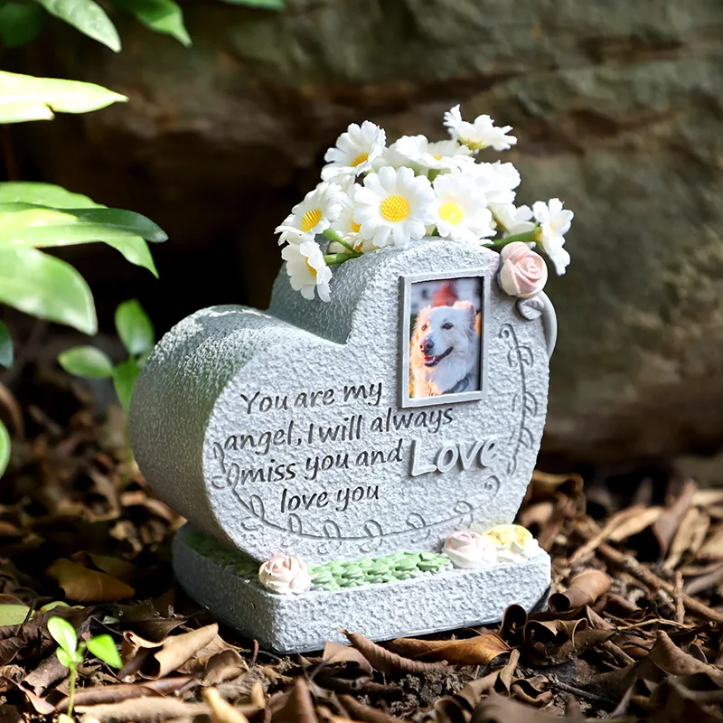 1pcs Pet Burial Marker Resin Grave Marker Remembrances Tombstone for Enduring Memory Weatherproof Resin